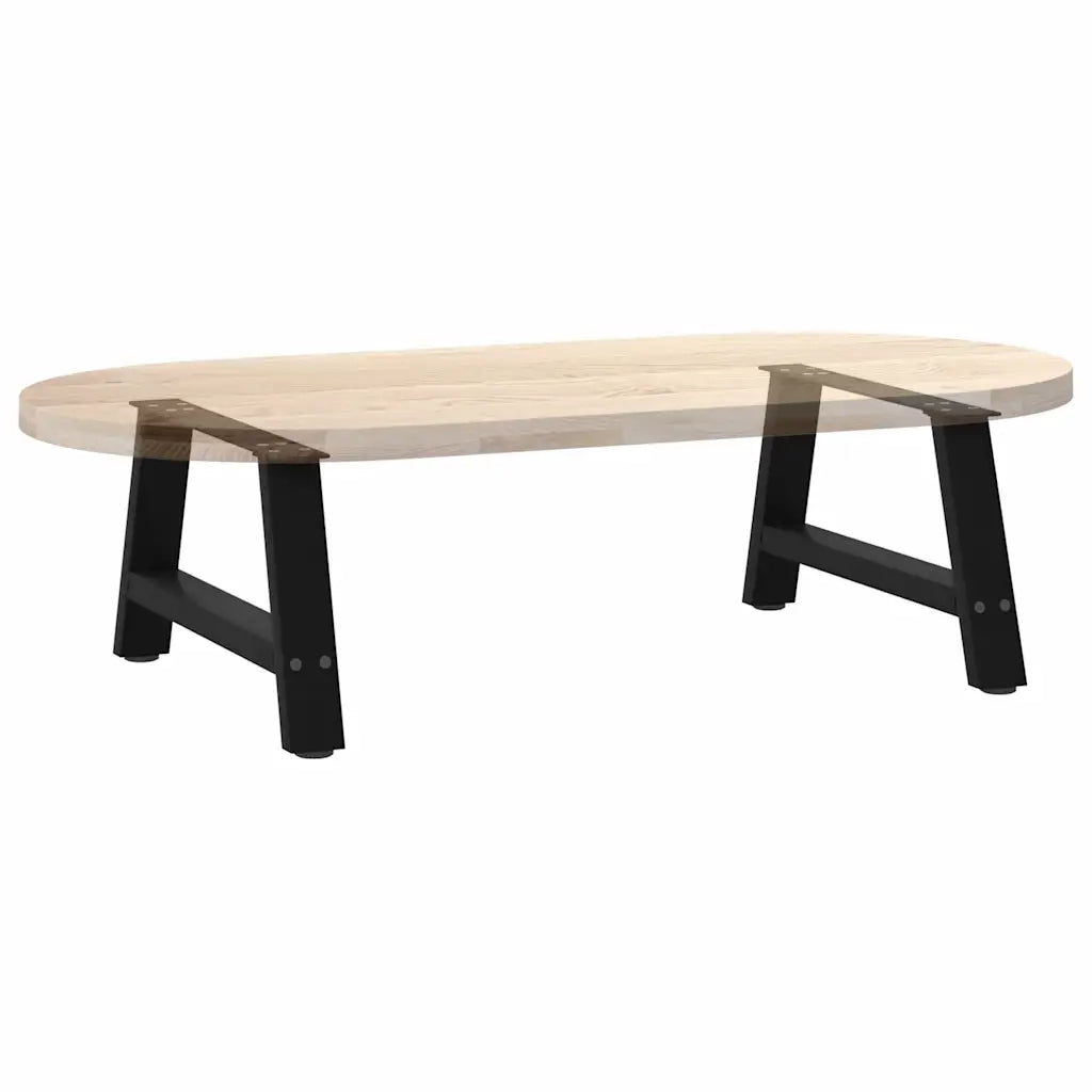 Gambe per Tavolino da CaffÃ¨ a Forma di A 2 pz Nere 70x(30-31) cm Acciaio