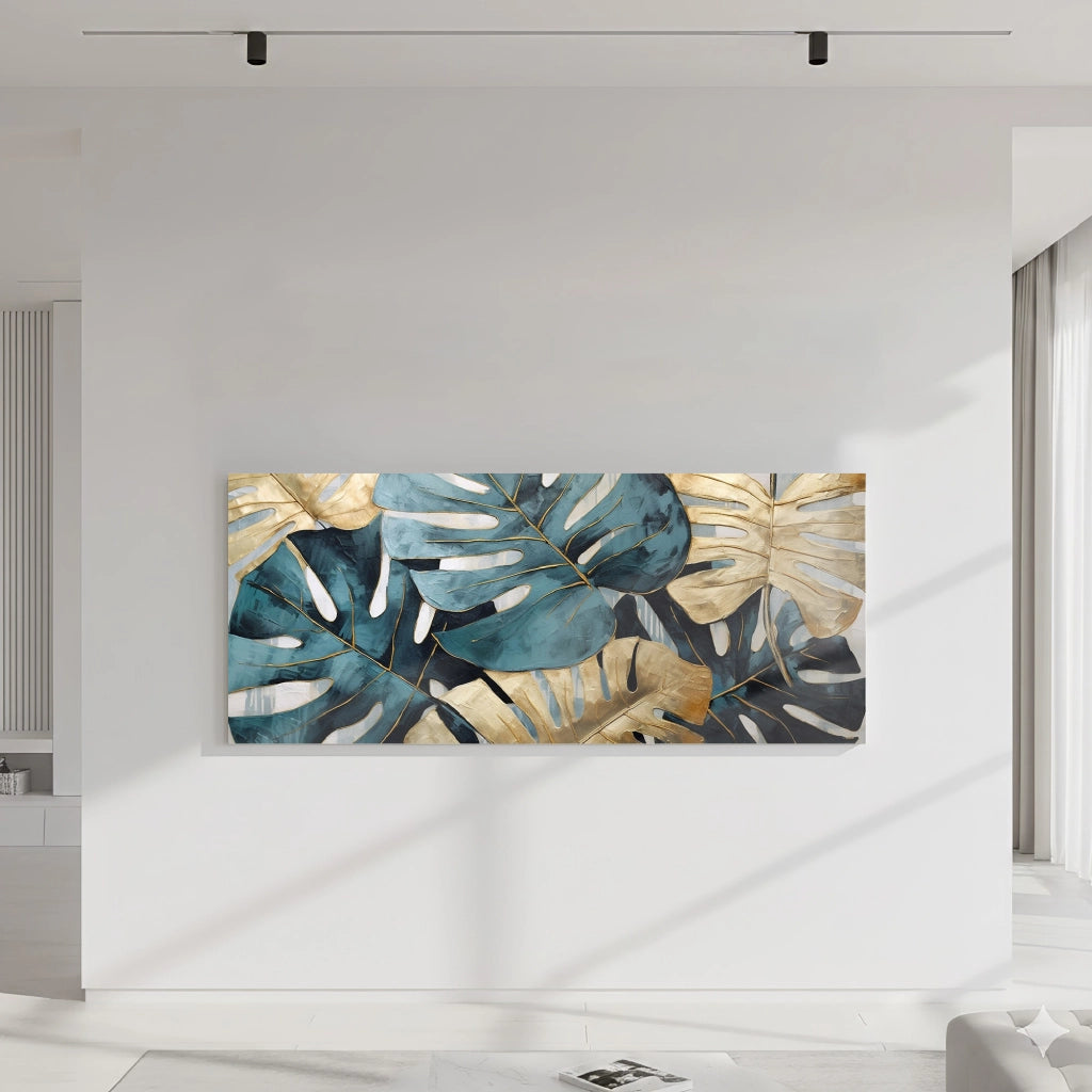 Quadro Moderno su Tela per Soggiorno e Camera da Letto 40x120 cm - Stampa Professionale su Telaio in Legno con Gancio Integrato - Dipinto Panoramico Decorativo da Parete. ASS2-DIS1