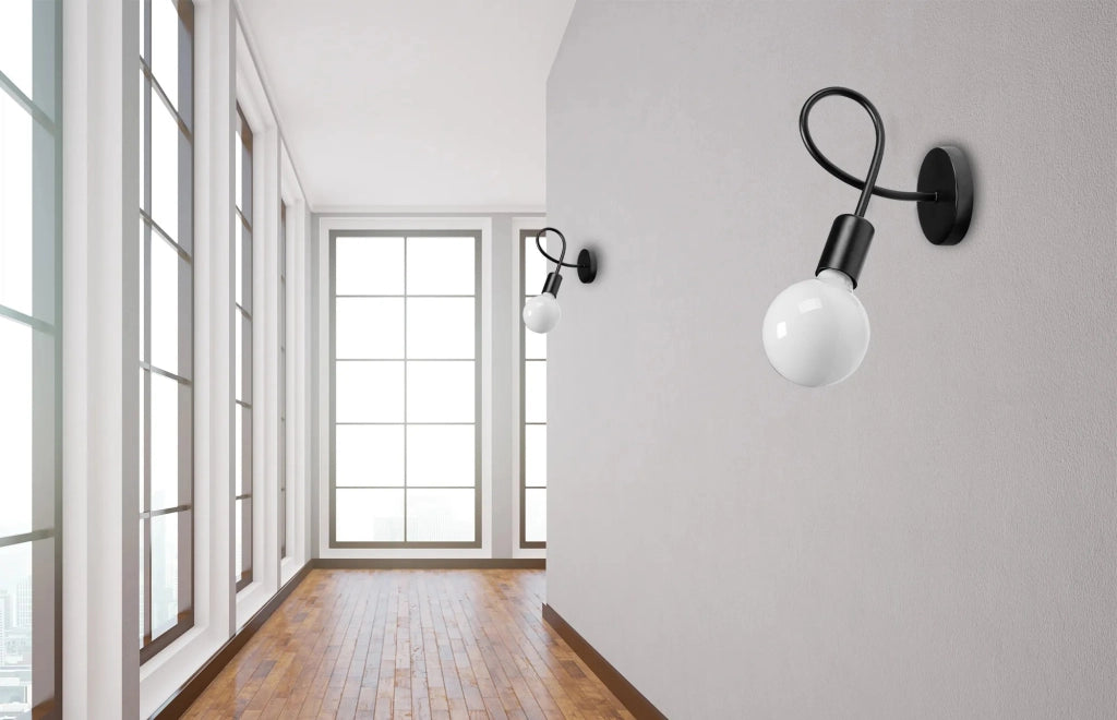 Lampada Da Muro Di Parete Metallico Loft Black Nero 392226 Loft Paradise Black 392199