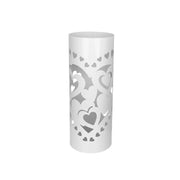 Portaombrelli in Metallo Tondo Cuore Bianco 55 cm
