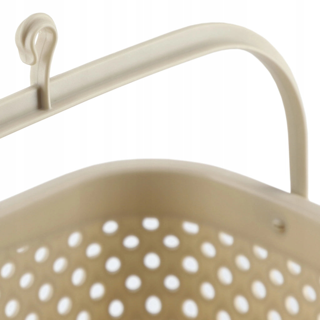 Cestino rettangolare sospeso KADAX per mollette e clip, beige