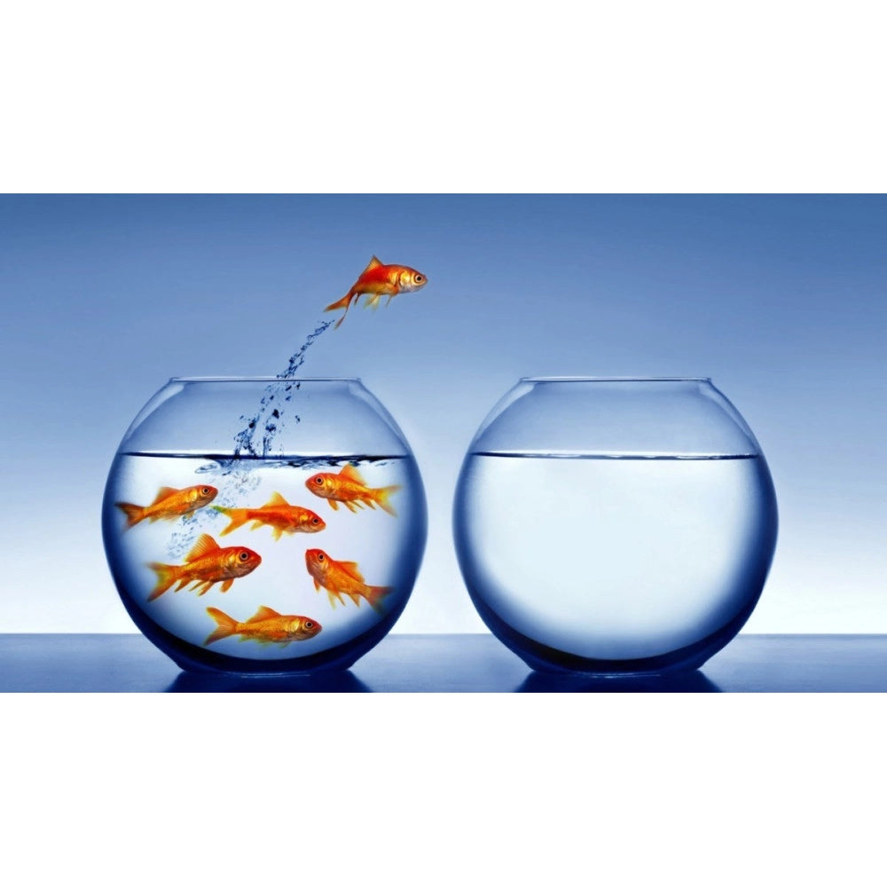 Trade Shop - Ampolla Boccia Per Pesci In Vetro 30 Cm Acquario Pesce Rosso Centrotavola -