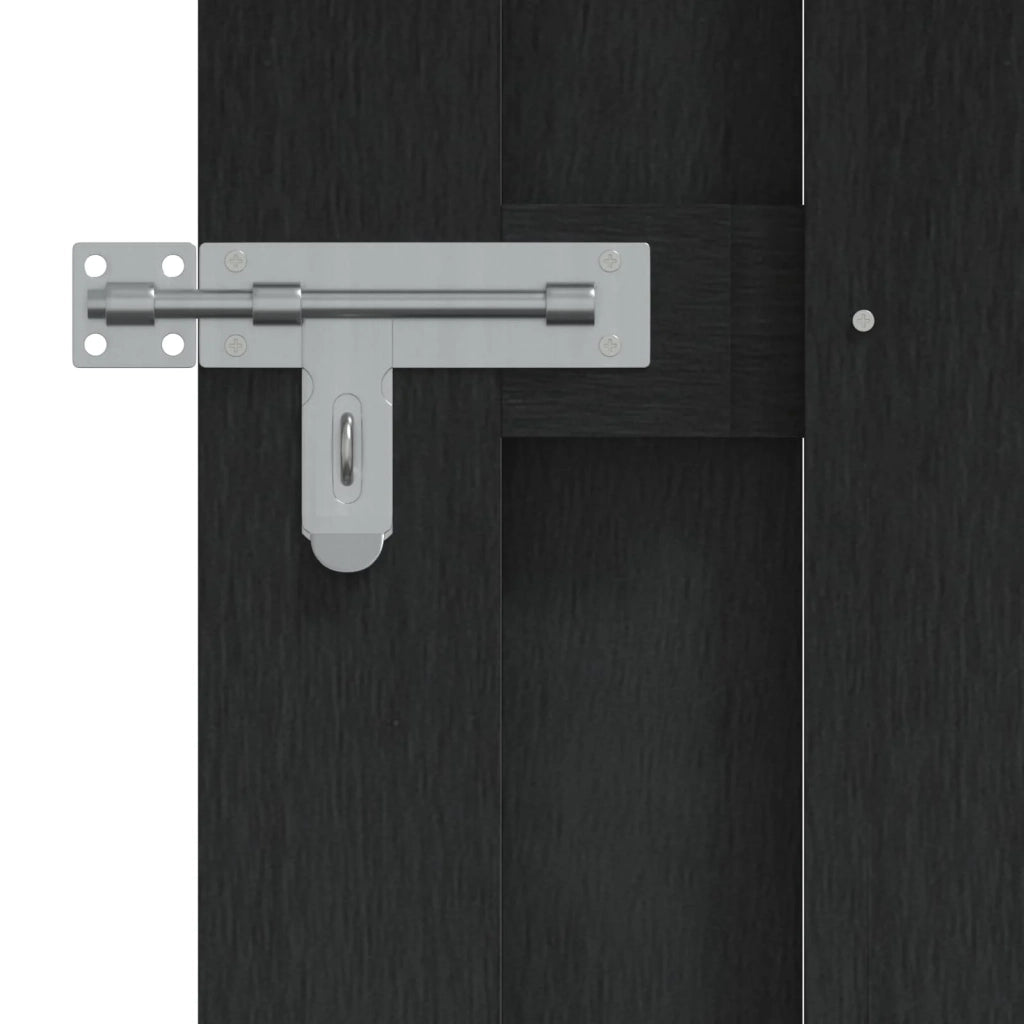 Cancello da giardino 100 x 100 cm WPC e Alluminio Nero 42039043