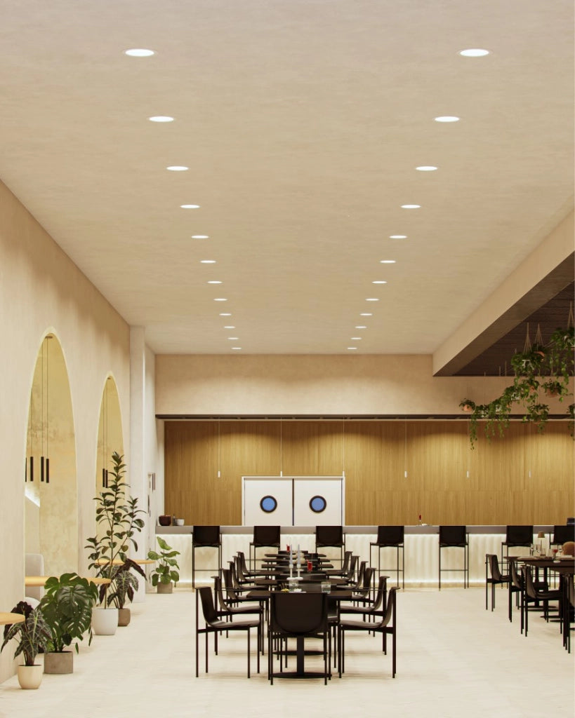 Arkoslight Downlight LED da incasso MINI THESSIS 15W 90º CCT Switch 3000K-4000K-5000K Colore Nero Opaco per Illuminazione Interna Professionale