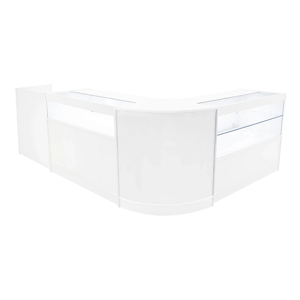 Set Banconi Bianco Gravity LED B1200 C1200 CM60 TB60 con Vetrina e Serratura