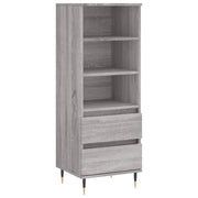 Buffet credenza cassettiera armadio mobile contenitore organizer cucina soggiorno salotto rovere Sonoma alto 40 x 36 x 110 cm legno ingegnerizzato grigio 02_0035359