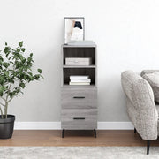 Credenza Grigio Sonoma 34,5x34x90 cm in Legno Multistrato 828690