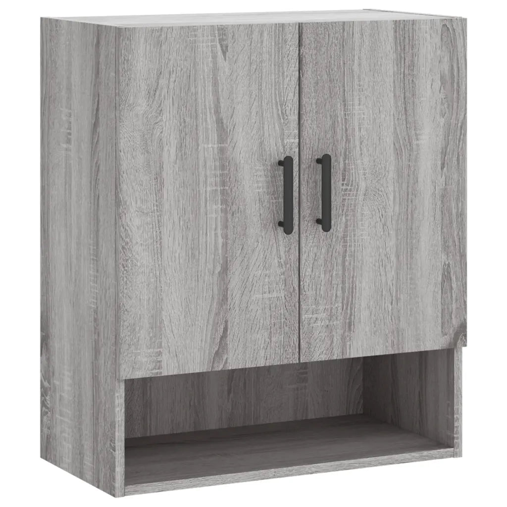 Mobile contenitore a parete pratico 60 x 31 x 70 cm legno composito grigio 02_0048774