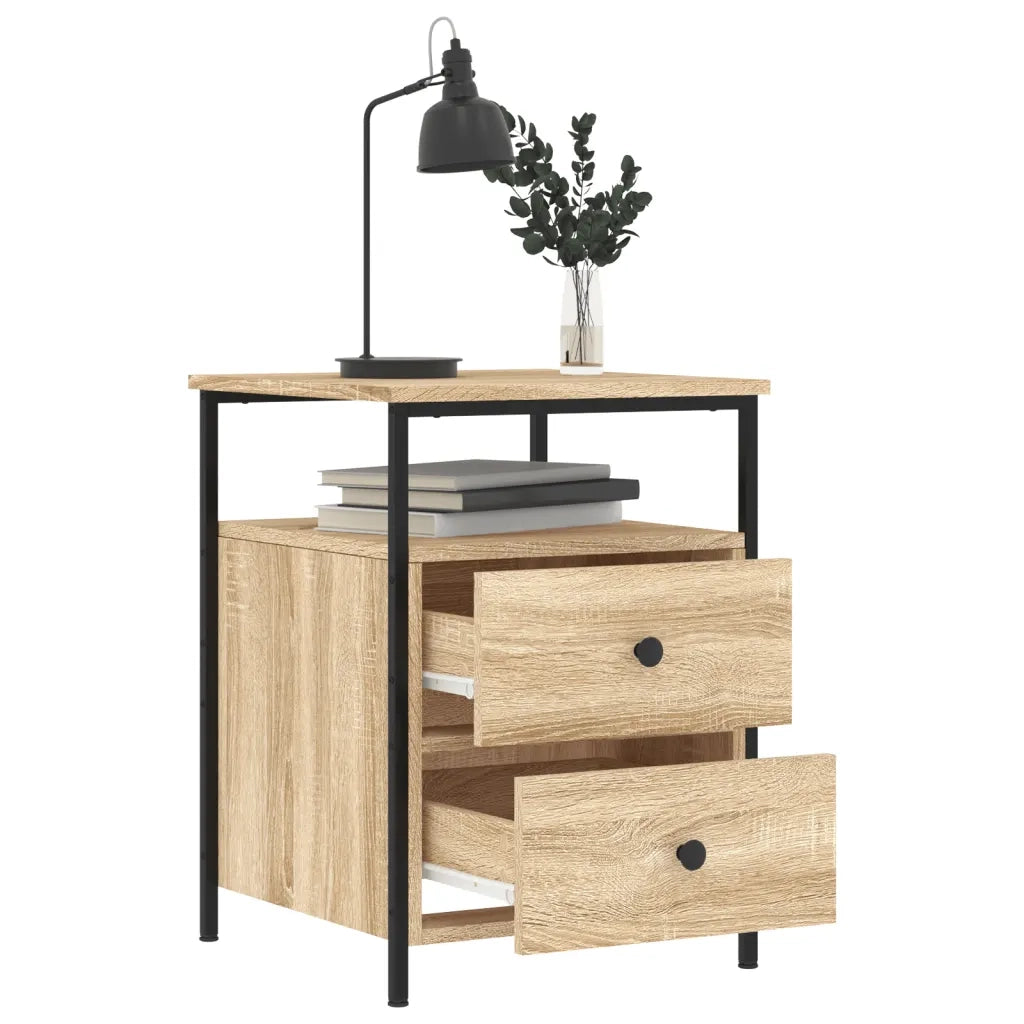 Comodini 2 pz Rovere Sonoma 44x45x60 cm in Legno Multistrato 826006