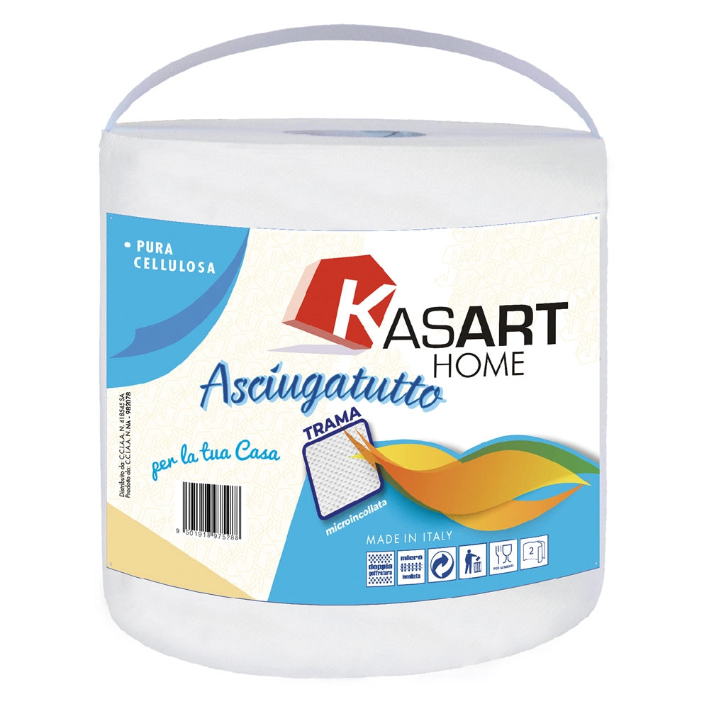 BOBINA CARTA 'ASCIUGATUTTO HOME' kg 0,706 a rotolo circa (prezzo singolo rotolo)- 2 rotolo  - KASART