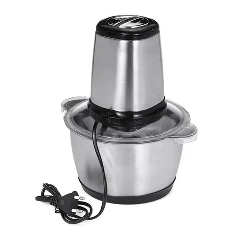 Trade Shop - Tritatutto Robot Da Cucina Elettrico Multifunzione In Acciaio 3lt Per Verdure Frutta Carne -