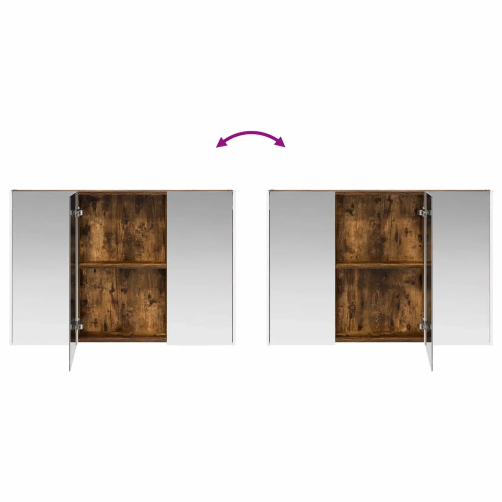 Set di mobili per il bagno 4 pcs Rovere Fumo 3406947