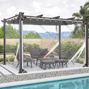 Tenda da giardino, 1 x 2 m, tenda trasparente, con anelli di fissaggio, 350 g/m², materiale PVC, impermeabile, con occhielli, corda e cavi, tenda impermeabile per protezione da pioggia, per arredamento esterno.