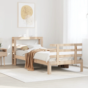 vidaXL Giroletto con Testiera 90x190 cm in Legno Massello di Pino