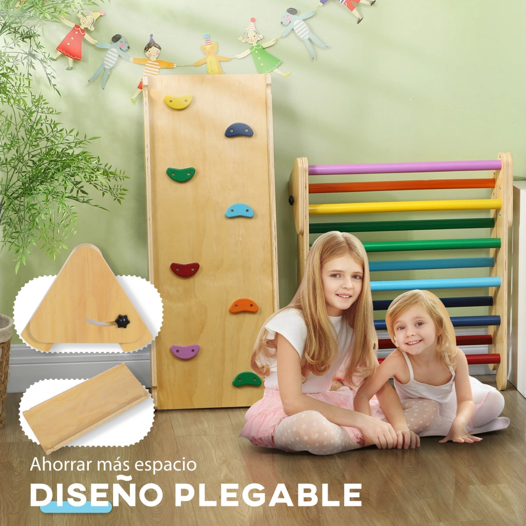 Set di Gioco 3 in 1 con Scivolo e Scala ¨C zephmum ¨C 147x64.5x63 cm Multicolore