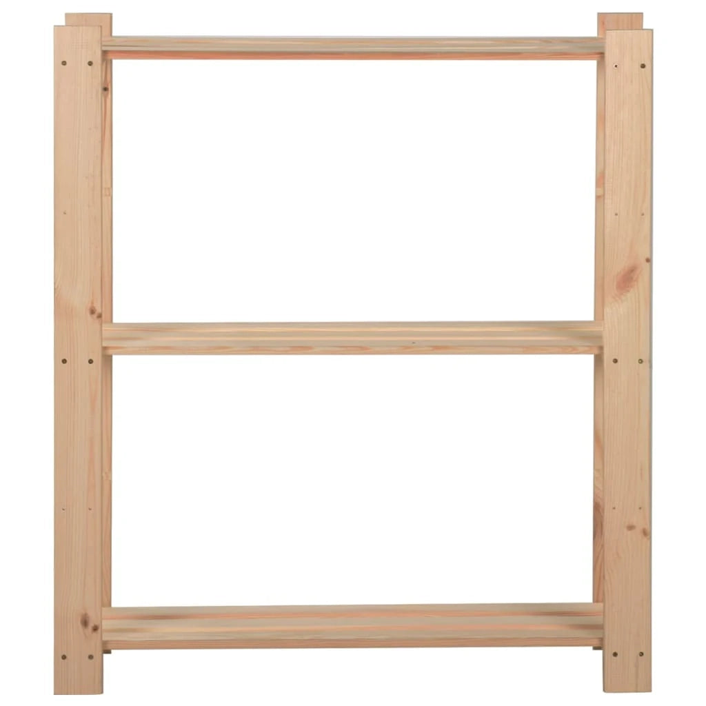 Scaffale portaoggetti a 3 ripiani 80 x 28,5 x 90 cm legno di pino massello 02_0000656