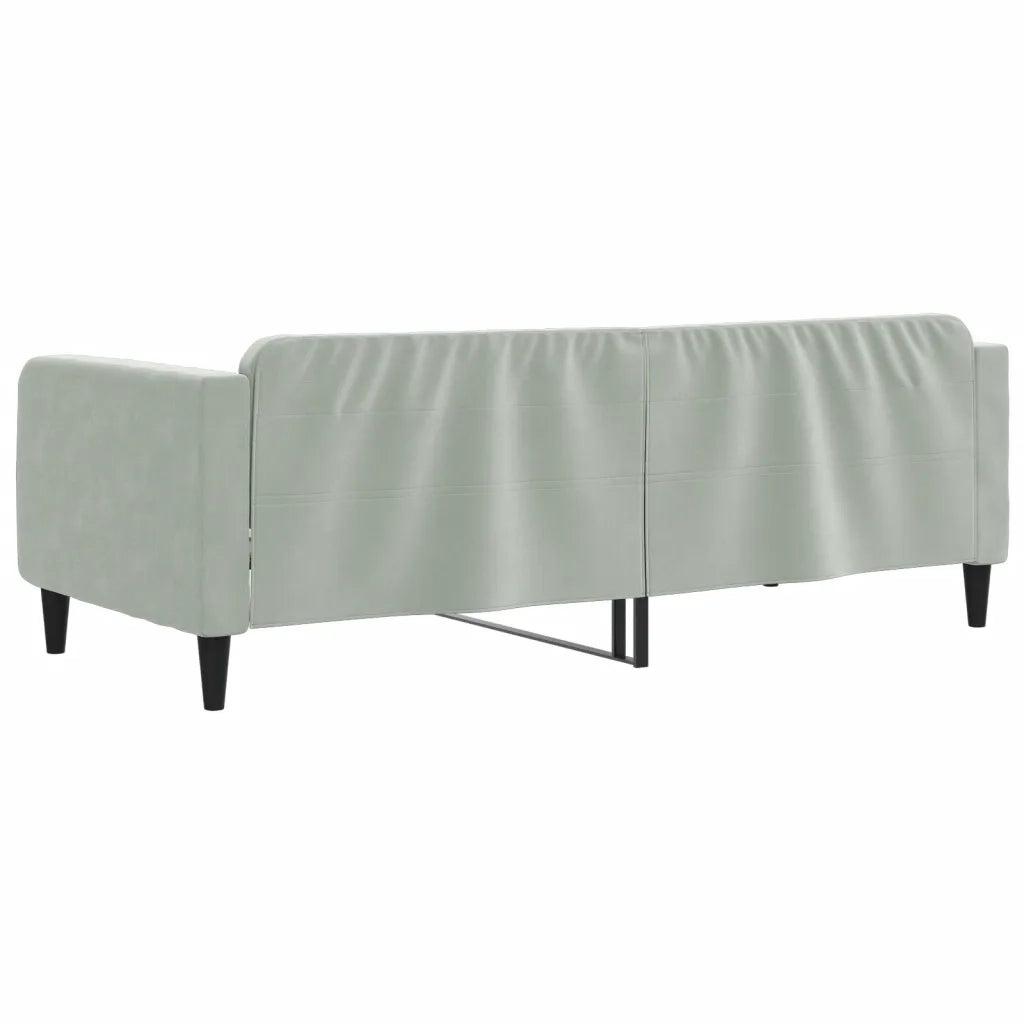 Letto da Giorno Grigio Chiaro 90x190 cm in Velluto 354099