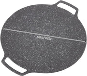 Piastra BBQ Universale a forma rotonda - Antifiammella, Ideale per Induzione e Forno a Gas