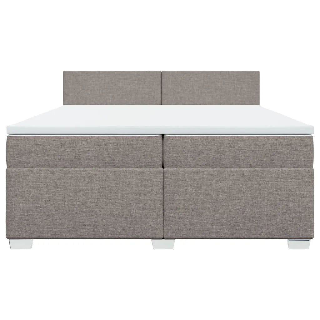 Giroletto a Molle con Materasso Tortora 200x200 cm in Tessuto 3288292