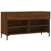 Panca Porta Scarpe | Scarpiera | Mobile per scarpe Rovere Marrone 102x35x55cm Legno Multistrato