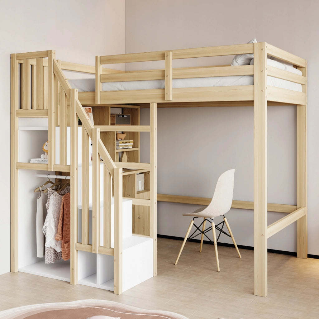 Letto a castello con scrivania - Xylo - 90x200 - Legno