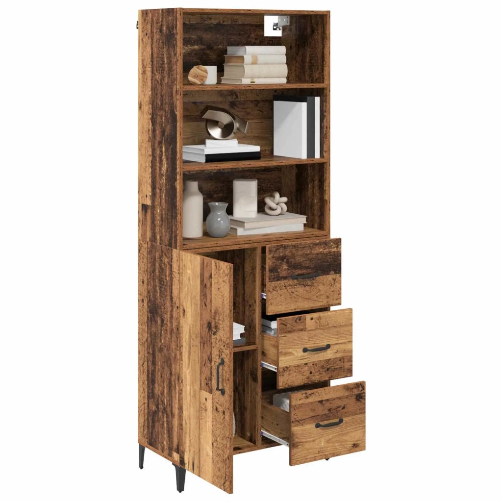 Credenza-Buffet-Armadio da cucina Legno vecchio 69,5 x 34 x 180 cm Legno multistrato 189307