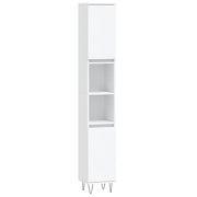 Mobiletto da bagno 30 x 30 x 190 cm spazio contenitivo flessibile stile industriale legno bianco 02_0048988