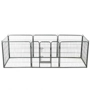 Recinto circolare box per cani Ezooza Zabrze con 8 pannelli acciaio da 80 x 80 cm cadauno
