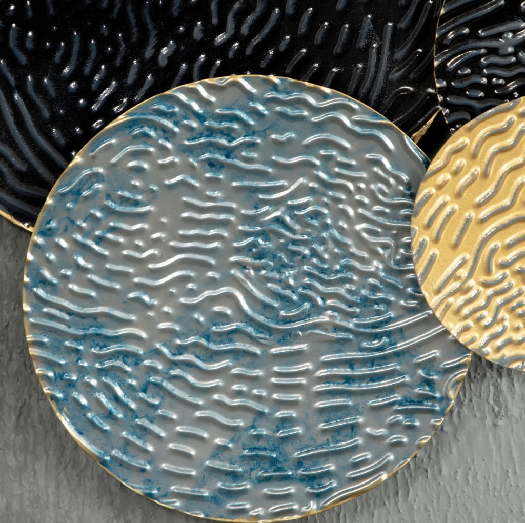 Decorazione da parete 3D in metallo 121×53 cm oro