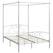 Giroletto Baldacchino senza Materasso-Struttura Letto Bianco 160x200 cm Metallo