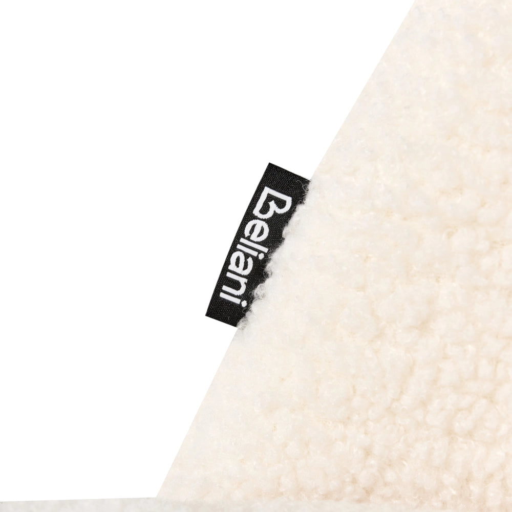 Set di 2 sedie da pranzo in tessuto bouclè bianco braccioli schienale intagliato gambe in metallo moderna industriale