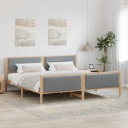Struttura del letto-Giroletto Marrone e grigio chiaro 200 x 200 cm 981054