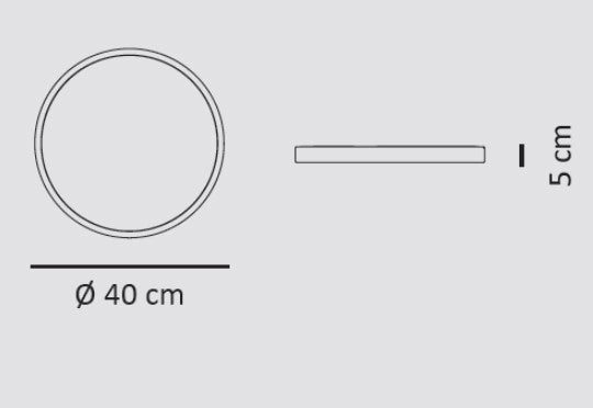 Lampada da soffitto nera 300-40N  36W Led Integrato 3000k 2880l dimmerabile