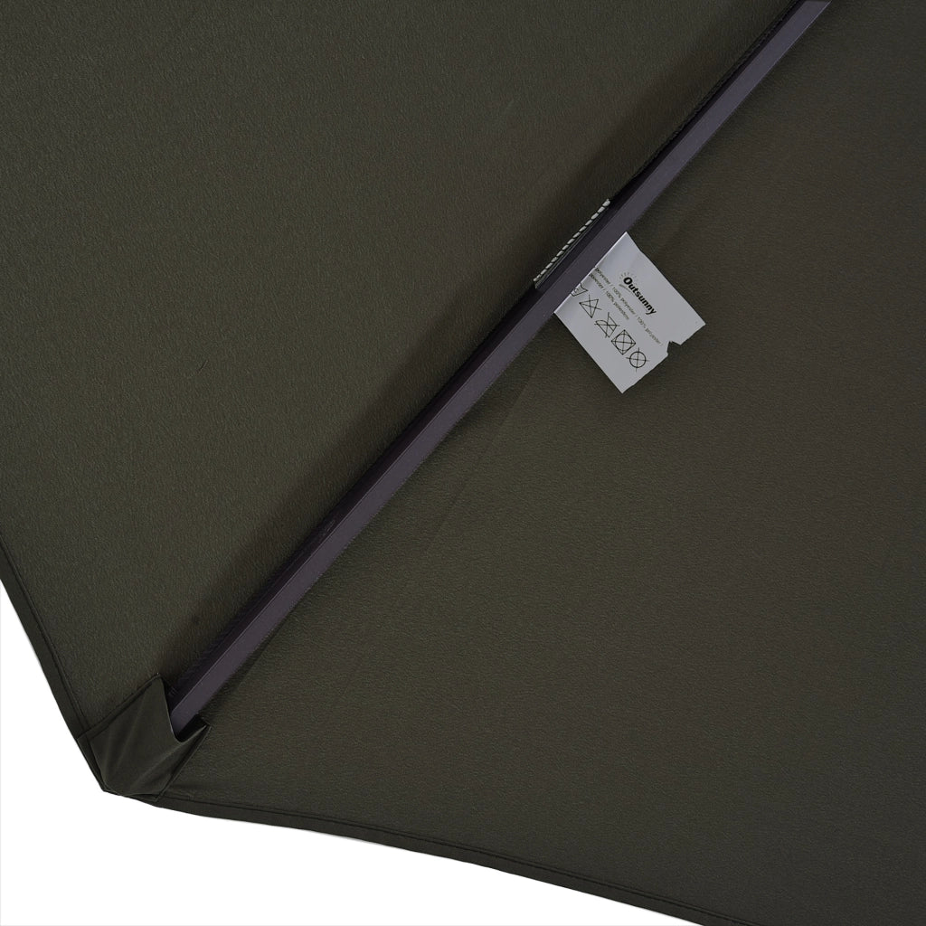 Ombrellone da balcone 455x265 cm con manovella, UV e vento ¨C zephmum ¨C Grigio