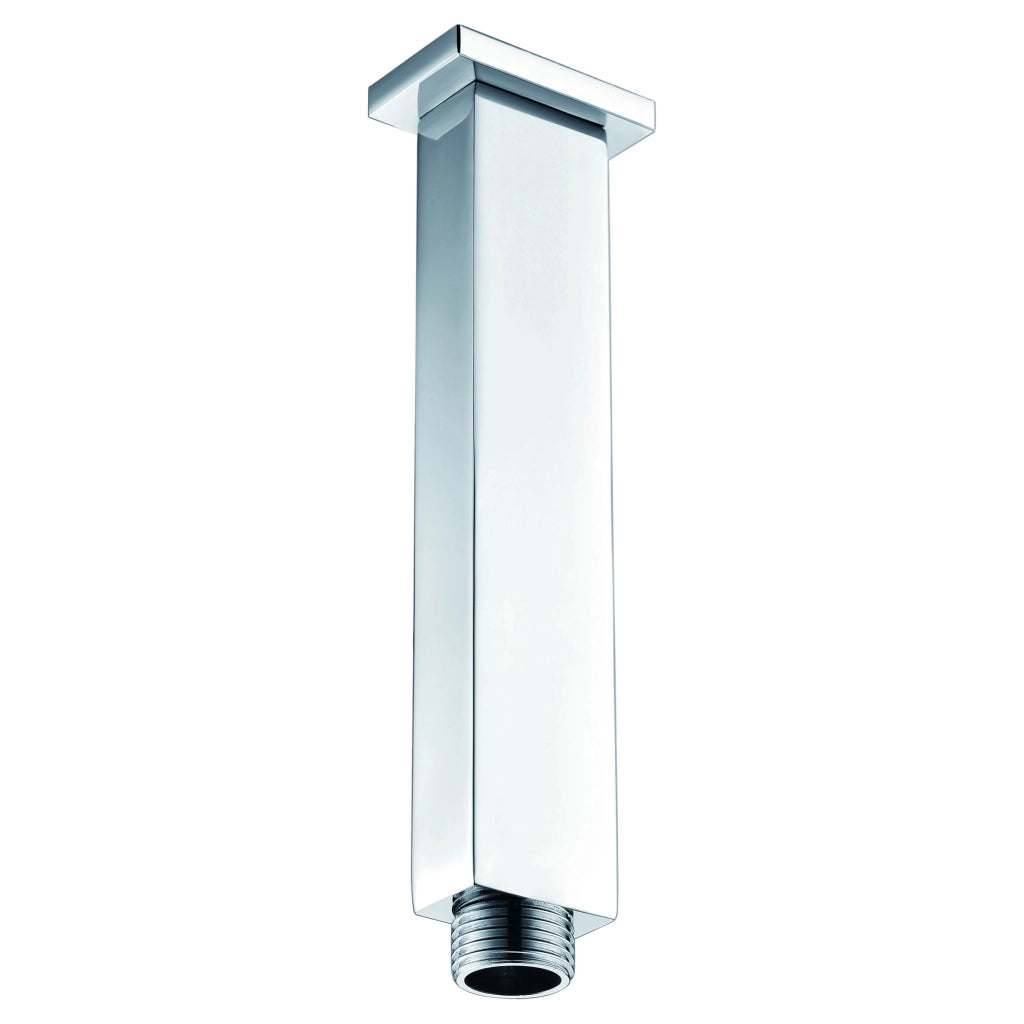 IMEX Tubo a soffitto quadro in acciaio e ottone cromato resistente per installazioni professionali - modello Imex-BTC007