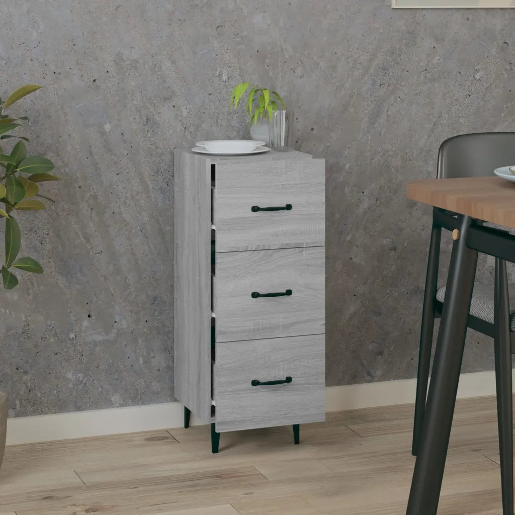 Credenza Grigio Sonoma 34,5x34x90 cm in Legno Multistrato 817412