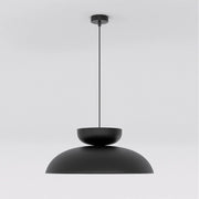 Lampada a sospensione Mega in acciaio nero opaco