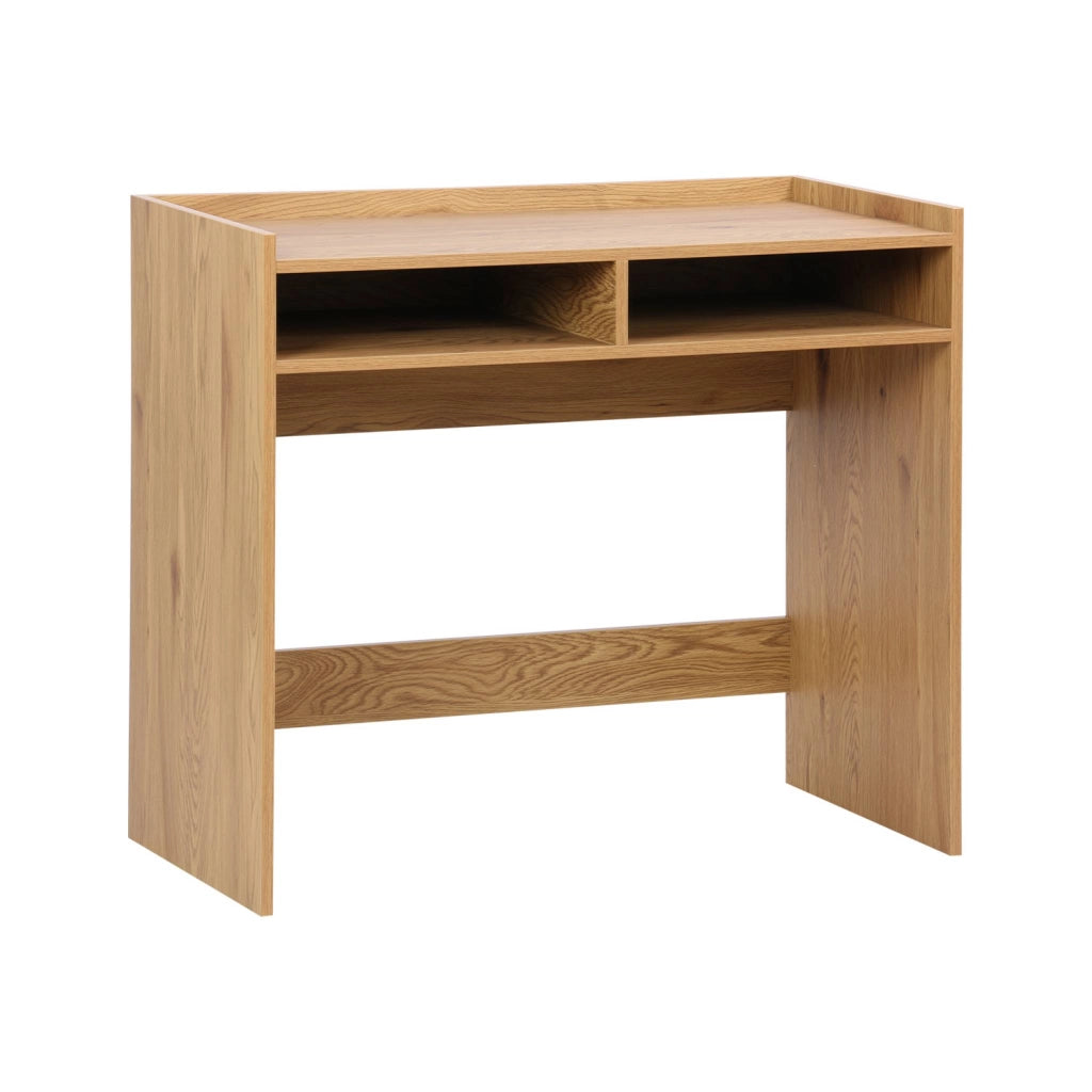 Scrivania decorazione legno 2 cassetti di stoccaggio, quercia