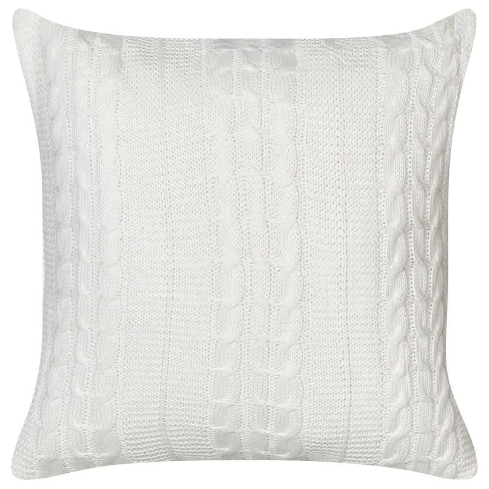 Set di 2 cuscini decorativi in cotone con disegno intrecciato bianco soggiorno camera da letto