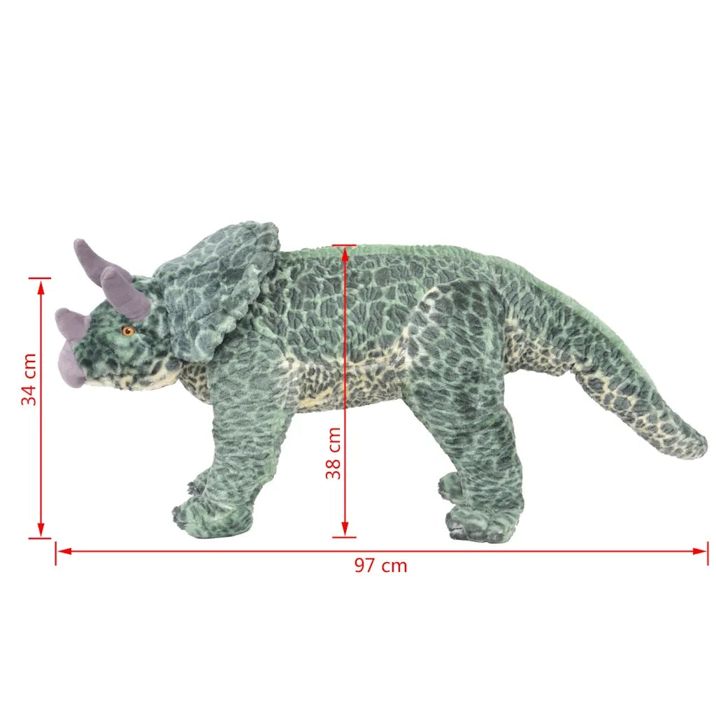 Dinosauro Triceratops in Peluche in Piedi Verde XXL CFW5842304