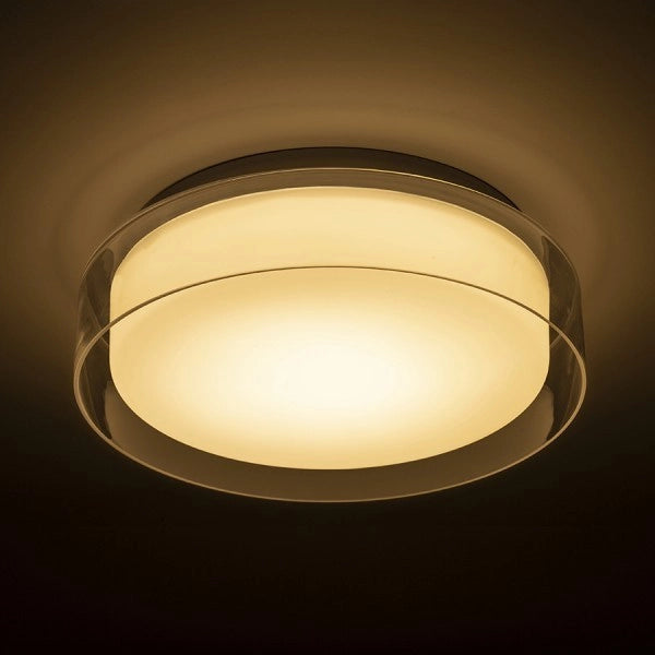 Plafoniera VENICE LED 30 da soffitto  vetro trasparente/vetro opalino/cromo 230V LED 12W IP44  3000K
