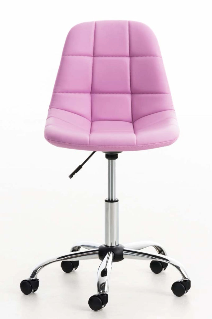 Sedia da ufficio Emil in similpelle rosa
