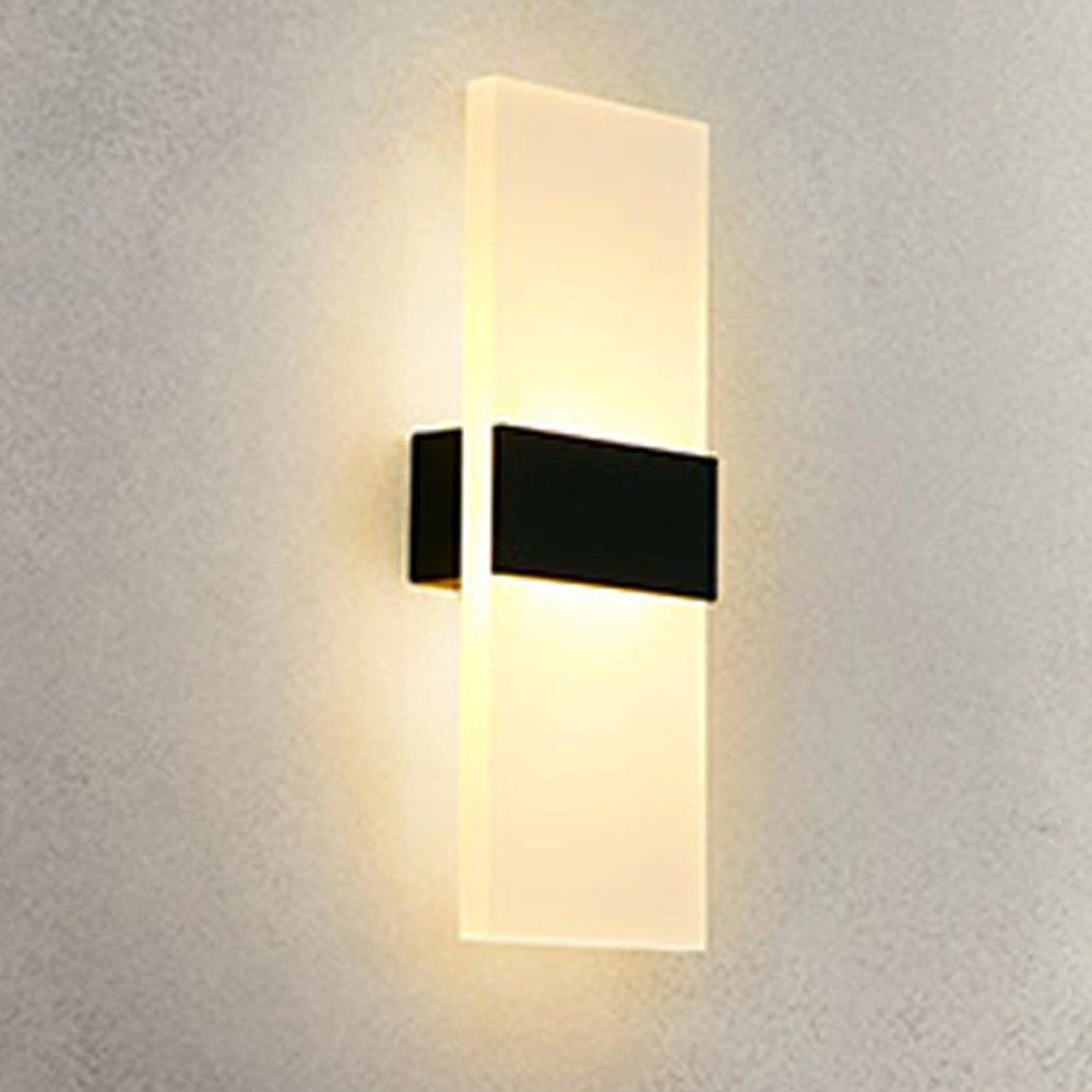 Trade Shop - Applique Cubo A Led Da 12w In Vetro Faretto Da Parete Muro Luce Per Interni Ip20 - -bianco Naturale      -