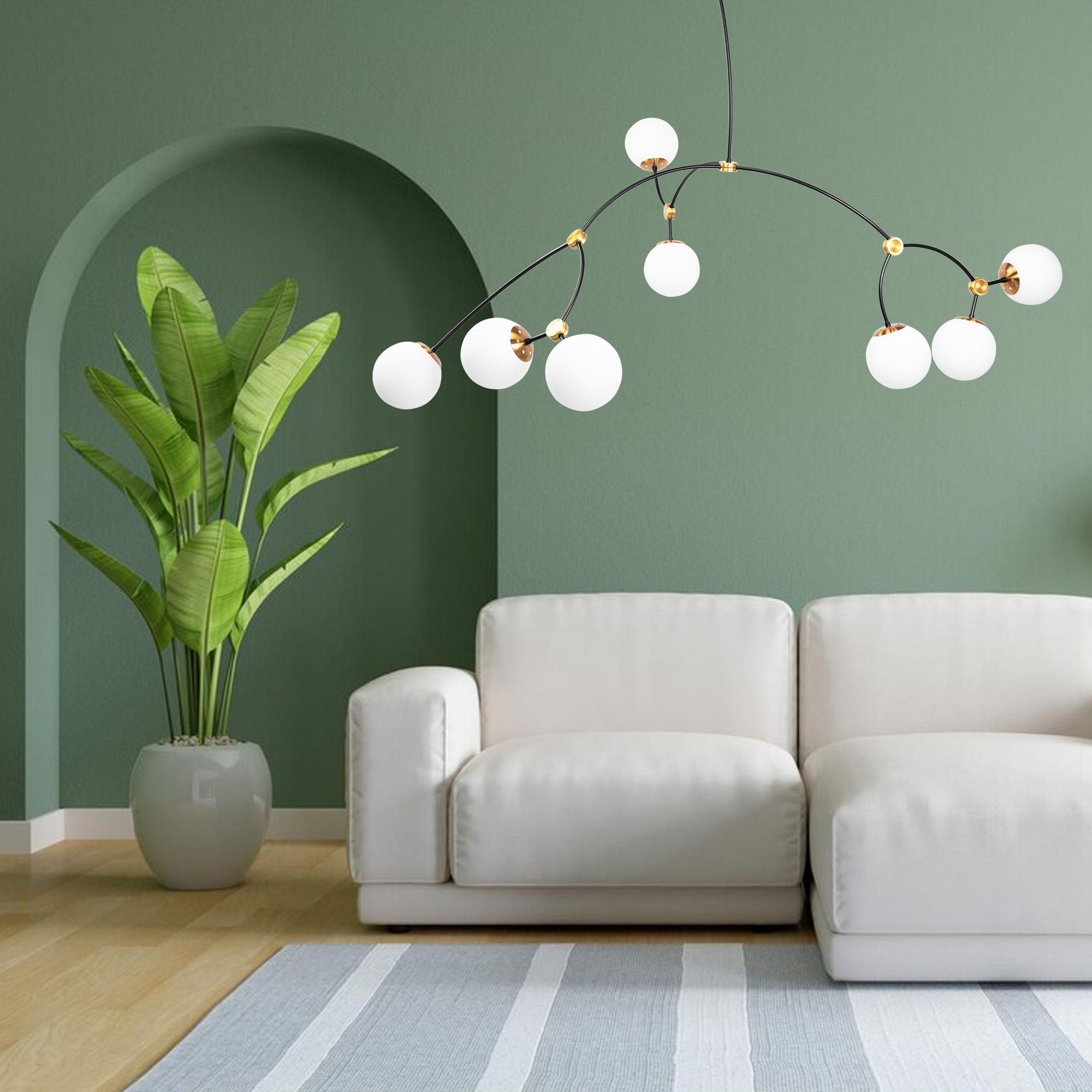 Lampada Da Soffitto Black Mat APP1673-8CP