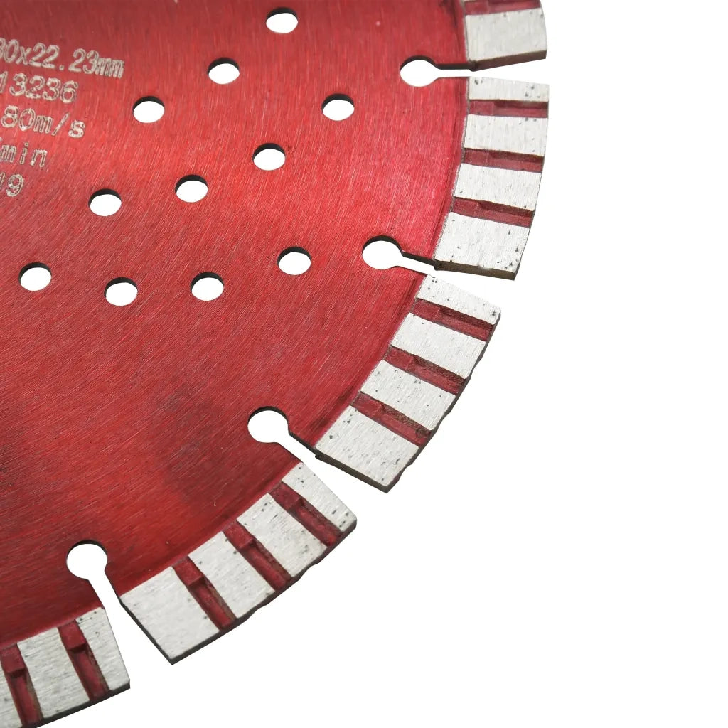 Disco da Taglio Diamantato con Turbo e Fori in Acciaio 300 mm CFW8738068