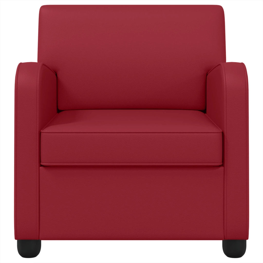 Poltrona Rosso Vino Similpelle 42043430