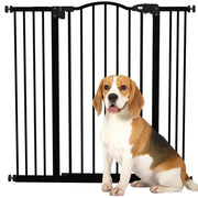 Cancelletto per Cani Estensibile ¨C zephmum ¨C Nero Metallo Plastica 74-100x94 cm