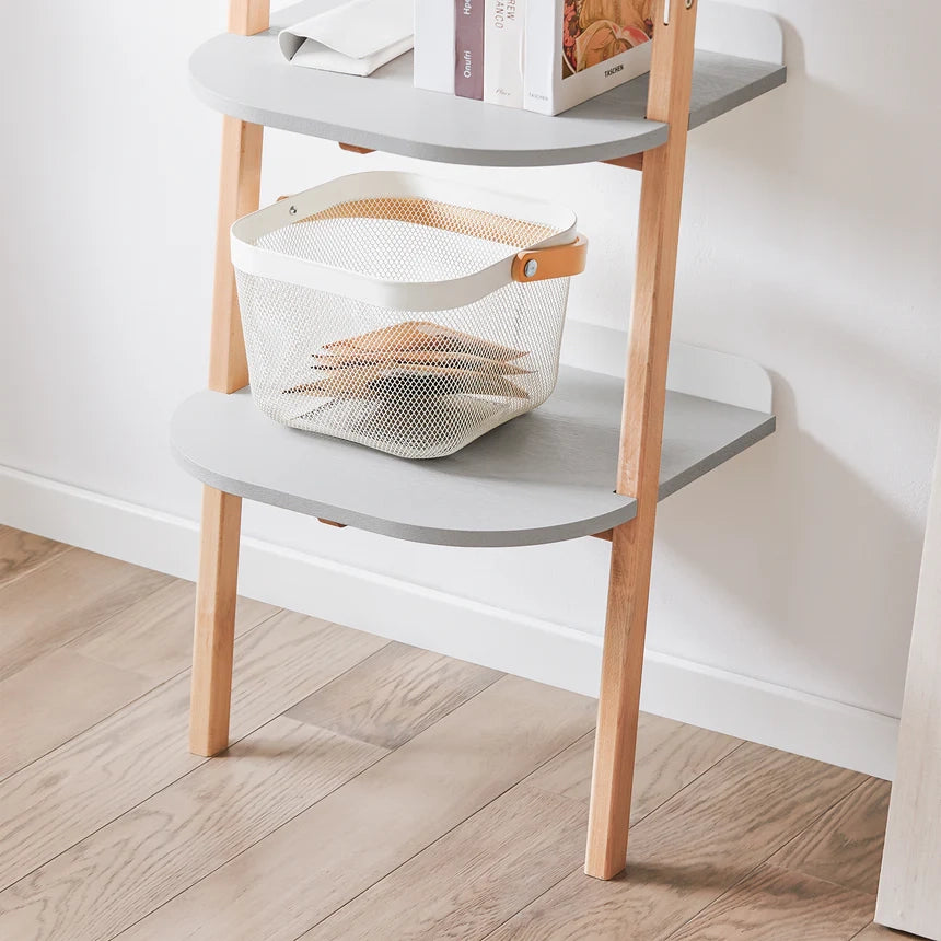 SoBuy Libreria multifunzionale Scaffale a scala con 4 ripiani Scaffale da parete Portaoggetti salvaspazio Grigio 44x39x169 cm HSTR02-K-HG