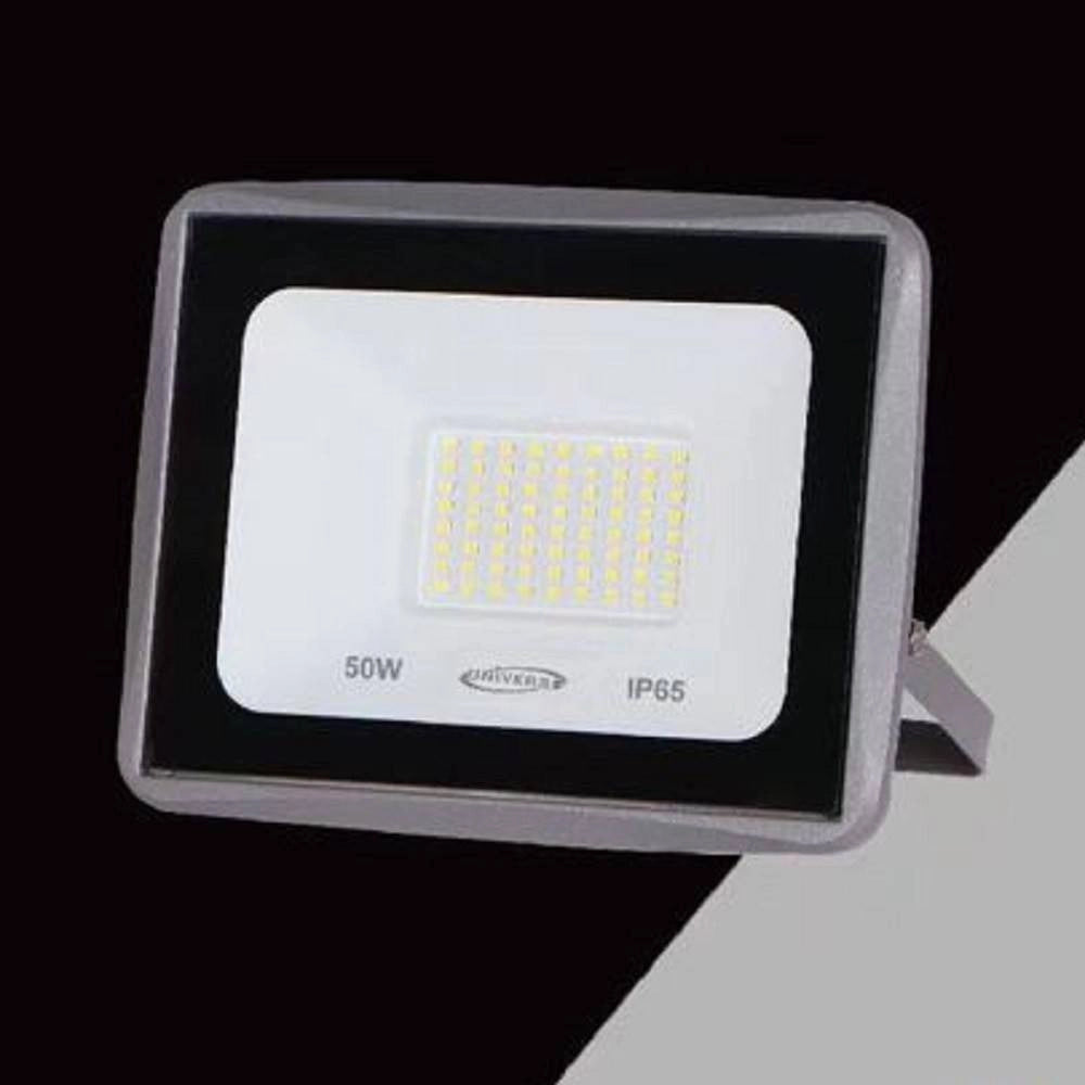 Trade Shop - Faretto Led Faro 50watt 4500lm Ip65 Grigio Luce Calda Naturale Fredda Ek02-50w-g -