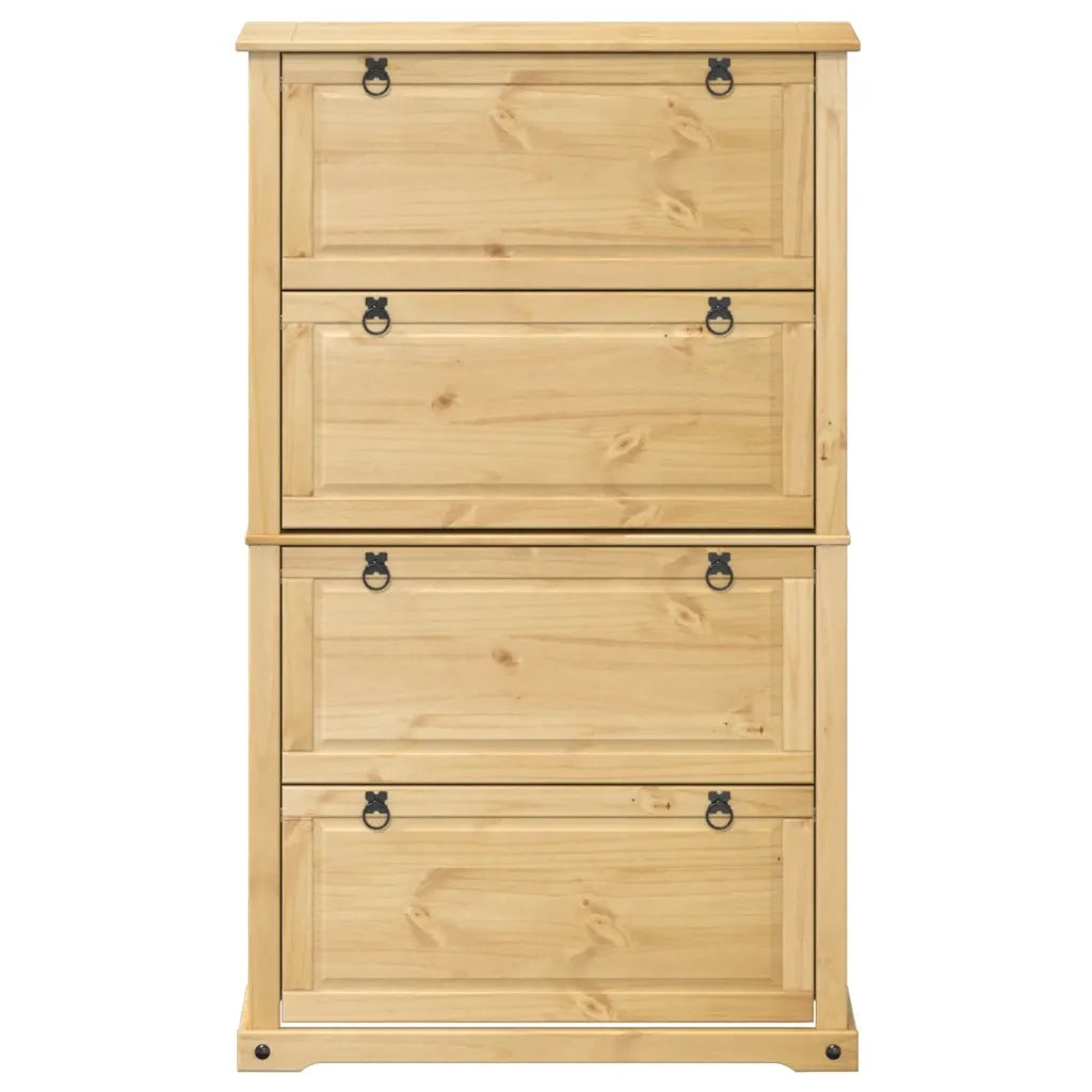 Scarpiera Corona 99x32x163,5 cm in Legno Massello di Pino 4002787